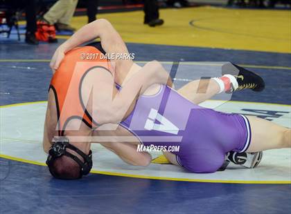 Thumbnail 3 in NYSPHSAA Wrestling Championships (Div.2 - 132 lb. Champ) photogallery.
