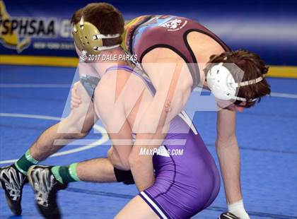 Thumbnail 1 in NYSPHSAA Wrestling Championships (Div.2 - 132 lb. Champ) photogallery.