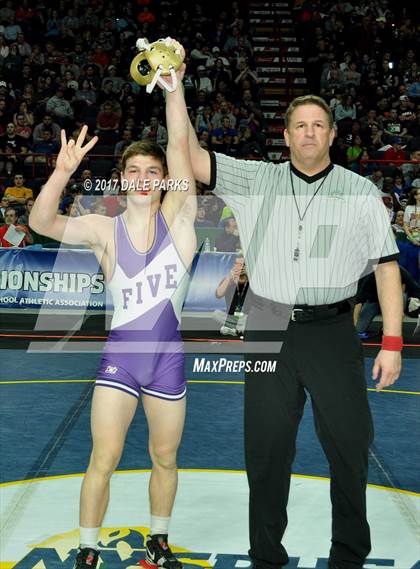 Thumbnail 2 in NYSPHSAA Wrestling Championships (Div.2 - 132 lb. Champ) photogallery.