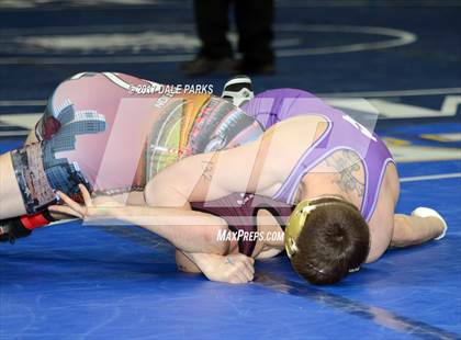 Thumbnail 3 in NYSPHSAA Wrestling Championships (Div.2 - 132 lb. Champ) photogallery.