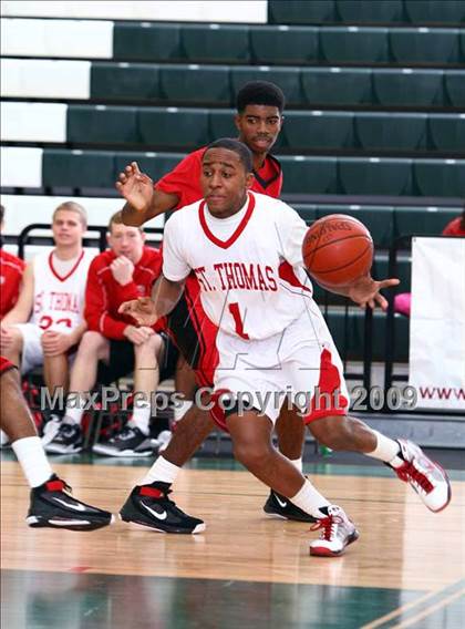 Thumbnail 1 in St. Thomas Catholic vs Glen Oaks (Texas Jamboree) photogallery.
