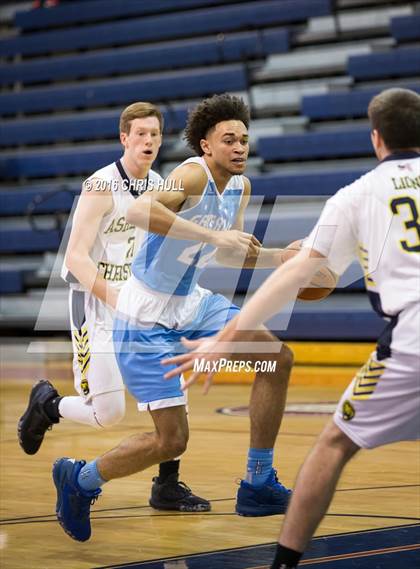 Thumbnail 1 in Lee vs. Asheville Christian Academy (Hoodie's House Hoops Classic) photogallery.