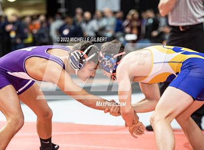 Thumbnail 3 in NYSPHSAA D2 State Championship Wrestling Semifinals photogallery.