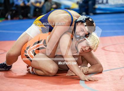 Thumbnail 3 in NYSPHSAA D2 State Championship Wrestling Semifinals photogallery.