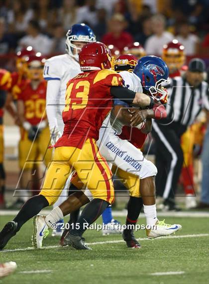 Thumbnail 3 in Jesuit vs. Christian Brothers (Holy Bowl @ Hughes Stadium) photogallery.
