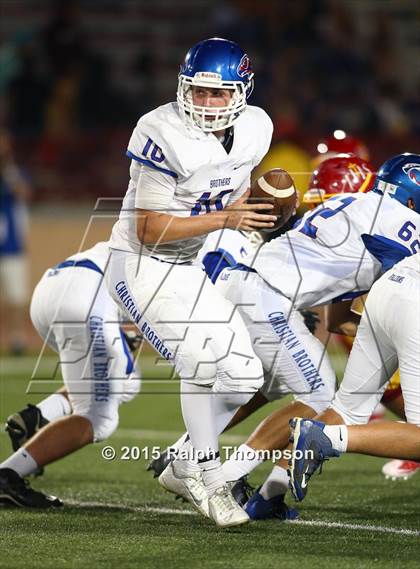 Thumbnail 1 in Jesuit vs. Christian Brothers (Holy Bowl @ Hughes Stadium) photogallery.