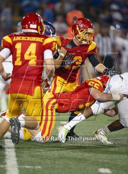 Thumbnail 3 in Jesuit vs. Christian Brothers (Holy Bowl @ Hughes Stadium) photogallery.