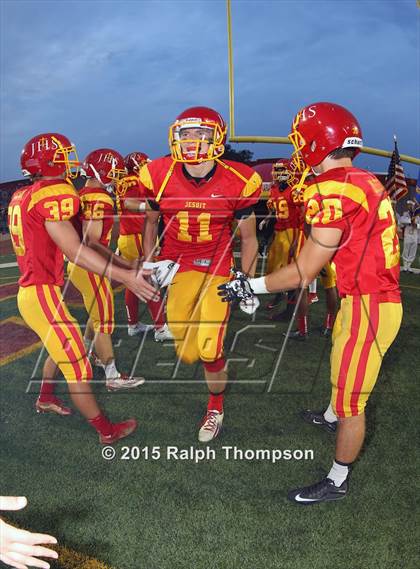Thumbnail 1 in Jesuit vs. Christian Brothers (Holy Bowl @ Hughes Stadium) photogallery.