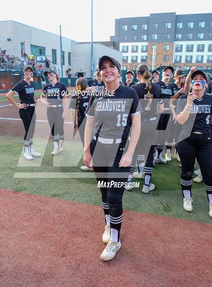 Thumbnail 1 in Grandview vs. Whitesboro (UIL Softball 3A Div 1 Final) photogallery.