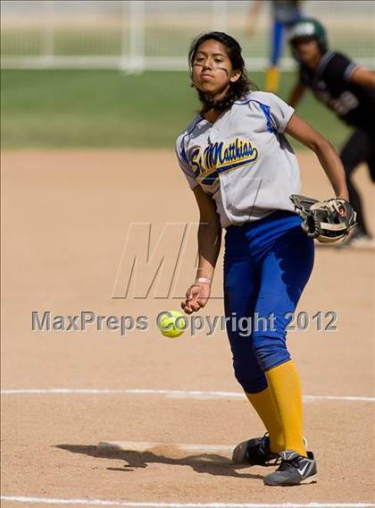 Thumbnail 2 in St. Matthias @ Pomona Catholic (CIF SS Playoffs) photogallery.