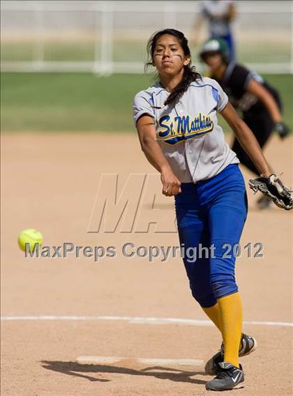 Thumbnail 1 in St. Matthias @ Pomona Catholic (CIF SS Playoffs) photogallery.