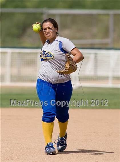 Thumbnail 2 in St. Matthias @ Pomona Catholic (CIF SS Playoffs) photogallery.