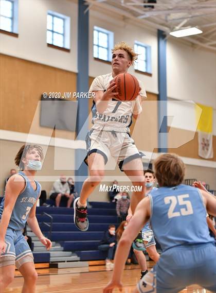 Thumbnail 1 in St. Andrew's vs Round Rock HomeSchool (St. Dominic Savio Tournament) photogallery.