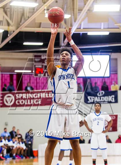 Thumbnail 1 in Kinston vs. Trenton Catholic Academy (Spalding HoopHall Classic) photogallery.