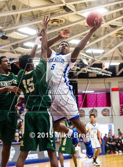 Thumbnail 1 in Kinston vs. Trenton Catholic Academy (Spalding HoopHall Classic) photogallery.