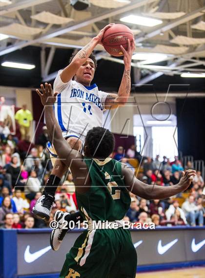 Thumbnail 3 in Kinston vs. Trenton Catholic Academy (Spalding HoopHall Classic) photogallery.