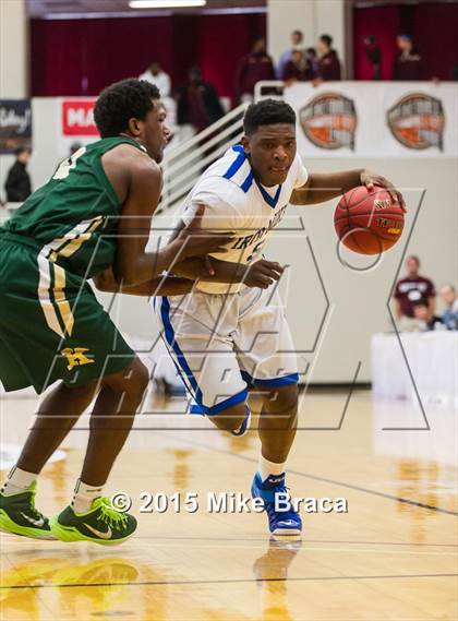 Thumbnail 2 in Kinston vs. Trenton Catholic Academy (Spalding HoopHall Classic) photogallery.