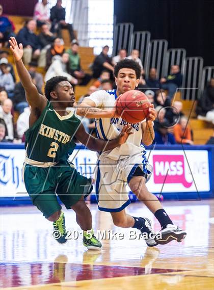 Thumbnail 1 in Kinston vs. Trenton Catholic Academy (Spalding HoopHall Classic) photogallery.