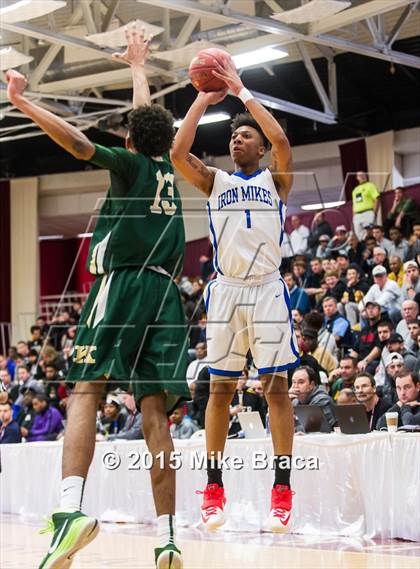 Thumbnail 3 in Kinston vs. Trenton Catholic Academy (Spalding HoopHall Classic) photogallery.