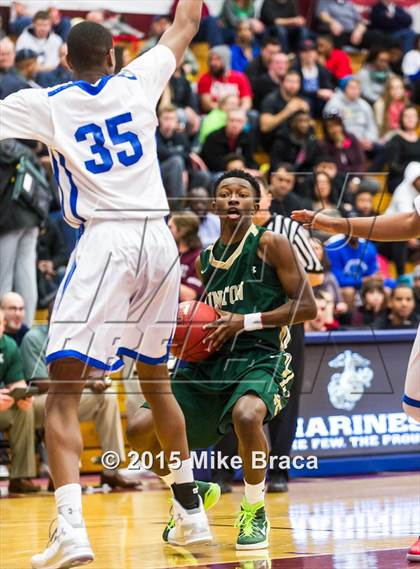 Thumbnail 3 in Kinston vs. Trenton Catholic Academy (Spalding HoopHall Classic) photogallery.