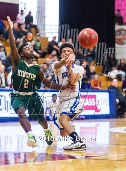 Thumbnail 2 in Kinston vs. Trenton Catholic Academy (Spalding HoopHall Classic) photogallery.