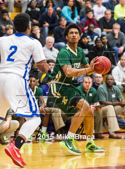 Thumbnail 1 in Kinston vs. Trenton Catholic Academy (Spalding HoopHall Classic) photogallery.