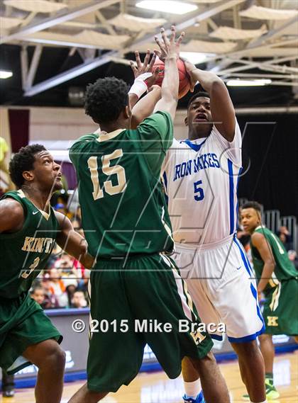 Thumbnail 3 in Kinston vs. Trenton Catholic Academy (Spalding HoopHall Classic) photogallery.