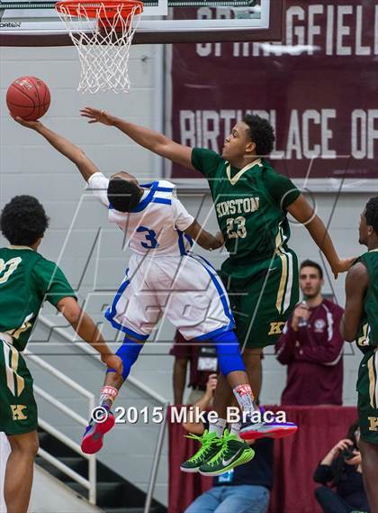 Thumbnail 2 in Kinston vs. Trenton Catholic Academy (Spalding HoopHall Classic) photogallery.