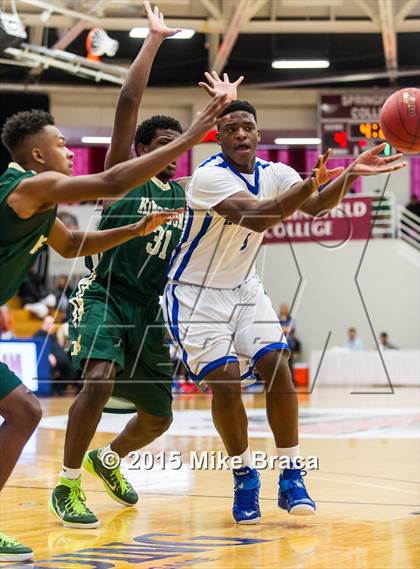 Thumbnail 1 in Kinston vs. Trenton Catholic Academy (Spalding HoopHall Classic) photogallery.