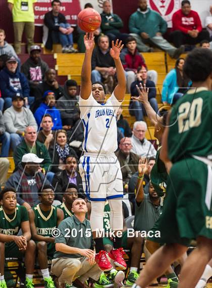 Thumbnail 2 in Kinston vs. Trenton Catholic Academy (Spalding HoopHall Classic) photogallery.