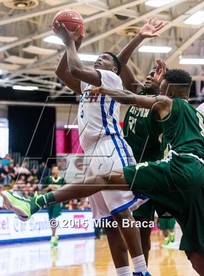 Thumbnail 2 in Kinston vs. Trenton Catholic Academy (Spalding HoopHall Classic) photogallery.