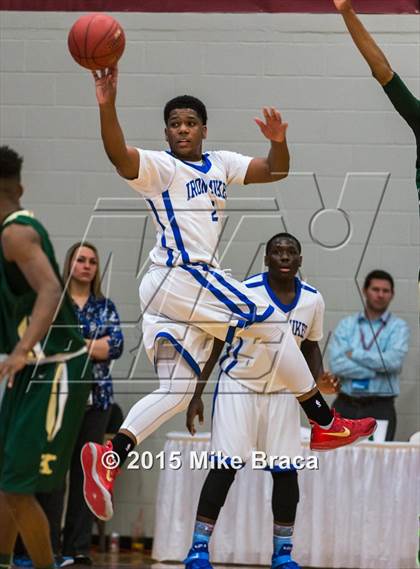 Thumbnail 3 in Kinston vs. Trenton Catholic Academy (Spalding HoopHall Classic) photogallery.