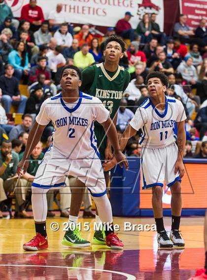 Thumbnail 3 in Kinston vs. Trenton Catholic Academy (Spalding HoopHall Classic) photogallery.