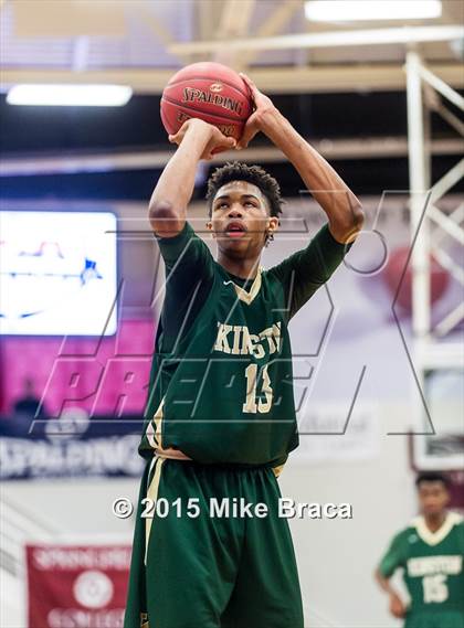 Thumbnail 1 in Kinston vs. Trenton Catholic Academy (Spalding HoopHall Classic) photogallery.
