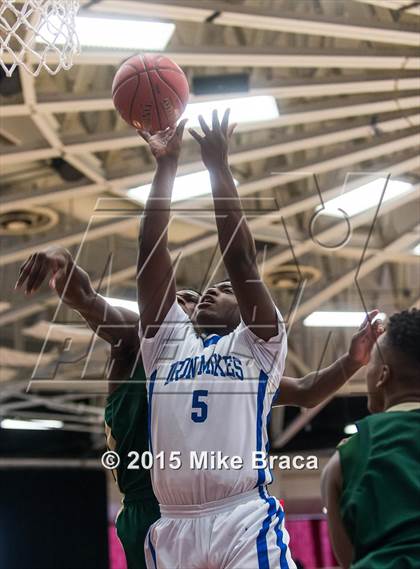 Thumbnail 3 in Kinston vs. Trenton Catholic Academy (Spalding HoopHall Classic) photogallery.