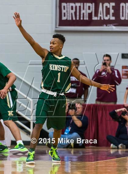 Thumbnail 1 in Kinston vs. Trenton Catholic Academy (Spalding HoopHall Classic) photogallery.