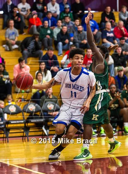 Thumbnail 3 in Kinston vs. Trenton Catholic Academy (Spalding HoopHall Classic) photogallery.