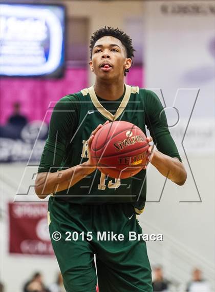 Thumbnail 2 in Kinston vs. Trenton Catholic Academy (Spalding HoopHall Classic) photogallery.