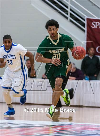 Thumbnail 1 in Kinston vs. Trenton Catholic Academy (Spalding HoopHall Classic) photogallery.