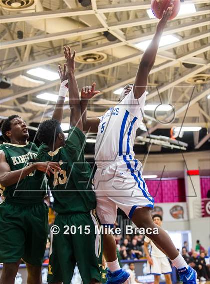 Thumbnail 2 in Kinston vs. Trenton Catholic Academy (Spalding HoopHall Classic) photogallery.
