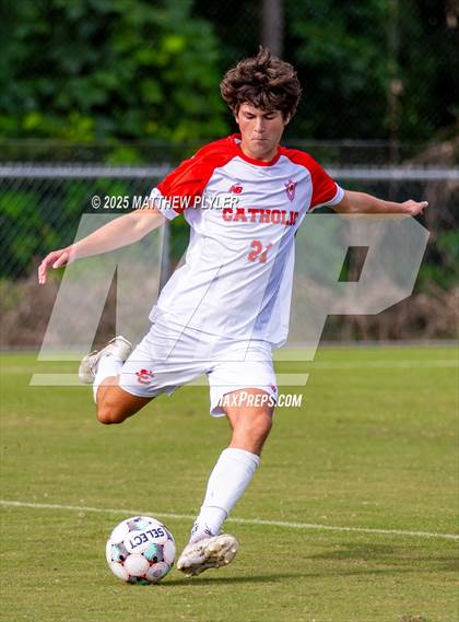 Thumbnail 3 in Holly Springs vs. Charlotte Catholic (NCSCA Kickoff Classic) photogallery.