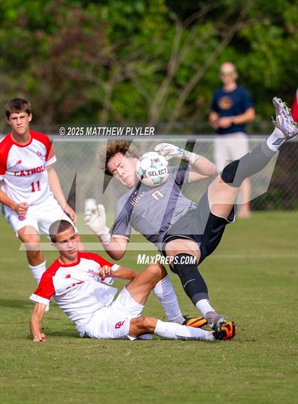 Thumbnail 2 in Holly Springs vs. Charlotte Catholic (NCSCA Kickoff Classic) photogallery.