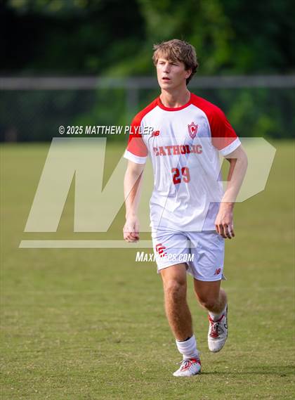 Thumbnail 3 in Holly Springs vs. Charlotte Catholic (NCSCA Kickoff Classic) photogallery.
