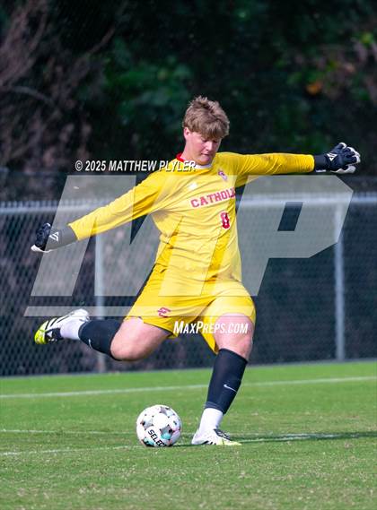 Thumbnail 3 in Holly Springs vs. Charlotte Catholic (NCSCA Kickoff Classic) photogallery.