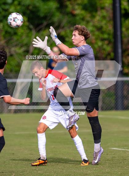 Thumbnail 1 in Holly Springs vs. Charlotte Catholic (NCSCA Kickoff Classic) photogallery.