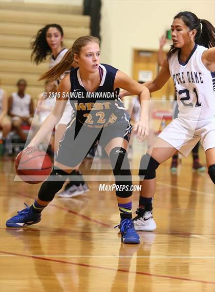 Thumbnail 3 in Notre Dame (SO) vs West Ranch (West Coast Holiday Classic) photogallery.