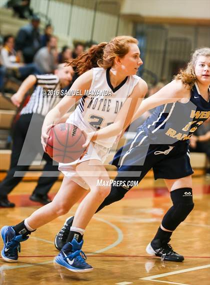 Thumbnail 3 in Notre Dame (SO) vs West Ranch (West Coast Holiday Classic) photogallery.