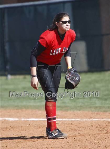 Thumbnail 3 in Burleson vs. Keller Central (Mansfield ISD Varsity Softball Tournament) photogallery.