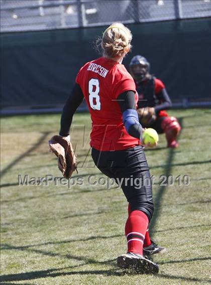 Thumbnail 1 in Burleson vs. Keller Central (Mansfield ISD Varsity Softball Tournament) photogallery.