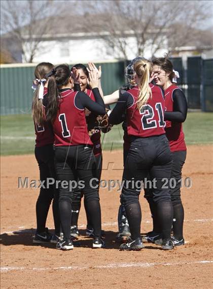 Thumbnail 2 in Burleson vs. Keller Central (Mansfield ISD Varsity Softball Tournament) photogallery.